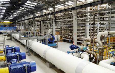 Reverse osmosis plant for drinking water supply procured from the Mediterranean Sea